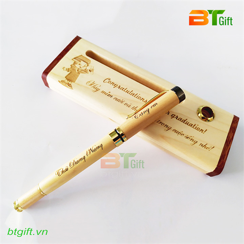 Bộ bút gỗ khắc tên 01 [BBG-01]